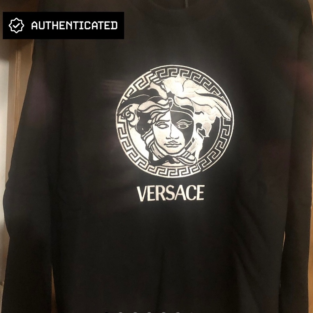 Versace embroidered Medusa Logo Cotton Jersey Sweatshirt 💎